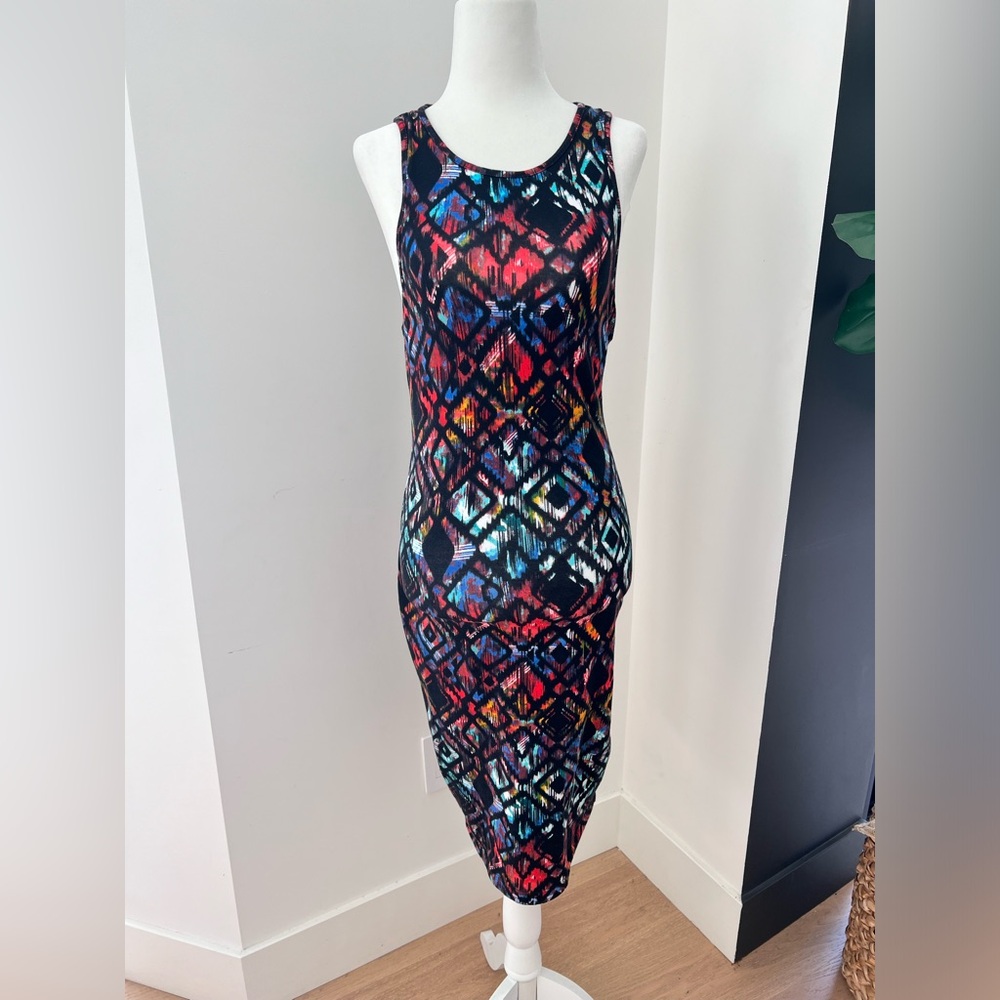 Colorful midi aztec print